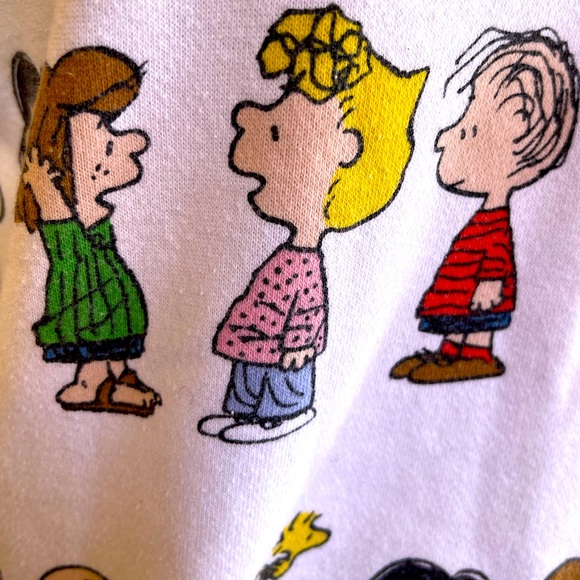 PEANUTS CHARLIE BROWN SNOOPY Super Cute Fun Vintage Sweat Shirt Woman’s Size S - Picture 8 of 9